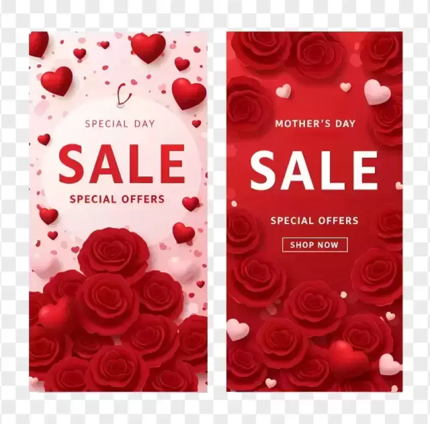 Mother's Day Special Offers Sale Banner PNG