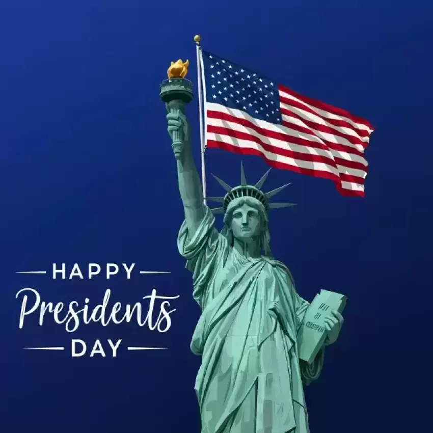 Statue of Liberty Holding Flag Presidents Day Image