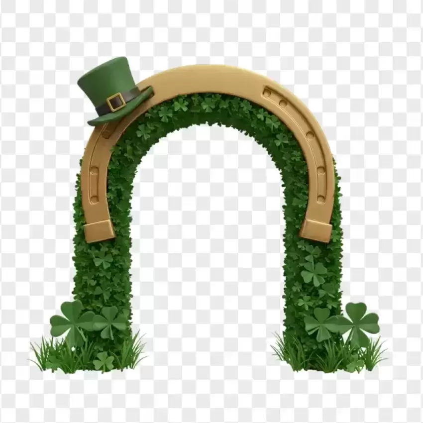 Lucky Green Arch with Clover PNG