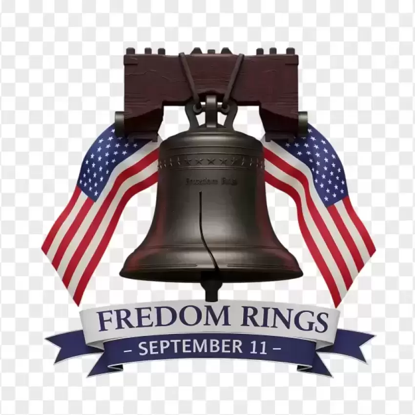 Freedom Rings September 11 Tribute Bell PNG