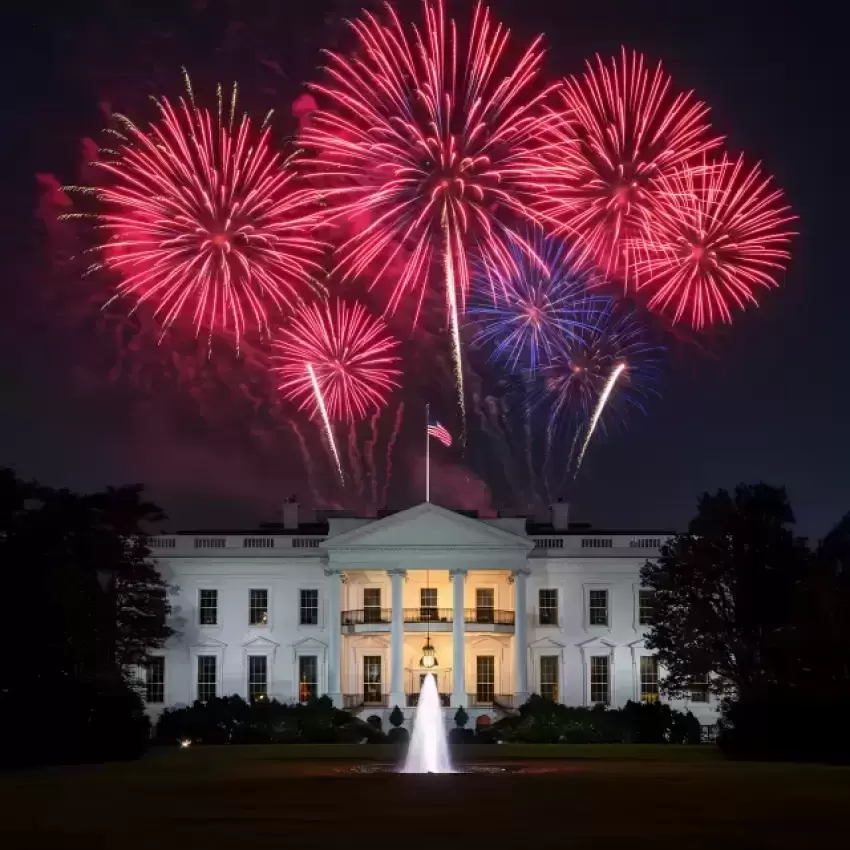 Fireworks Over White House Presidents Day