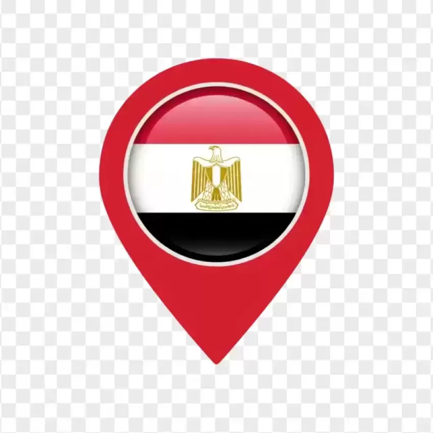 Egypt Flag Location Pin Icon PNG