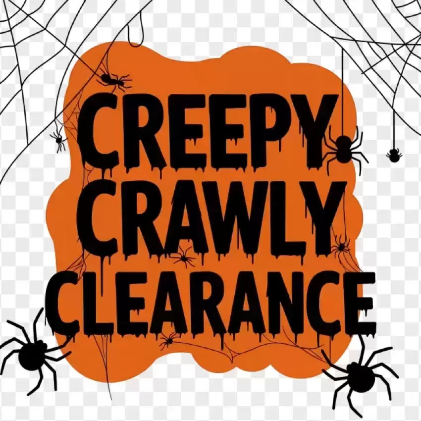 Creepy Crawly Clearance Sale Banner png