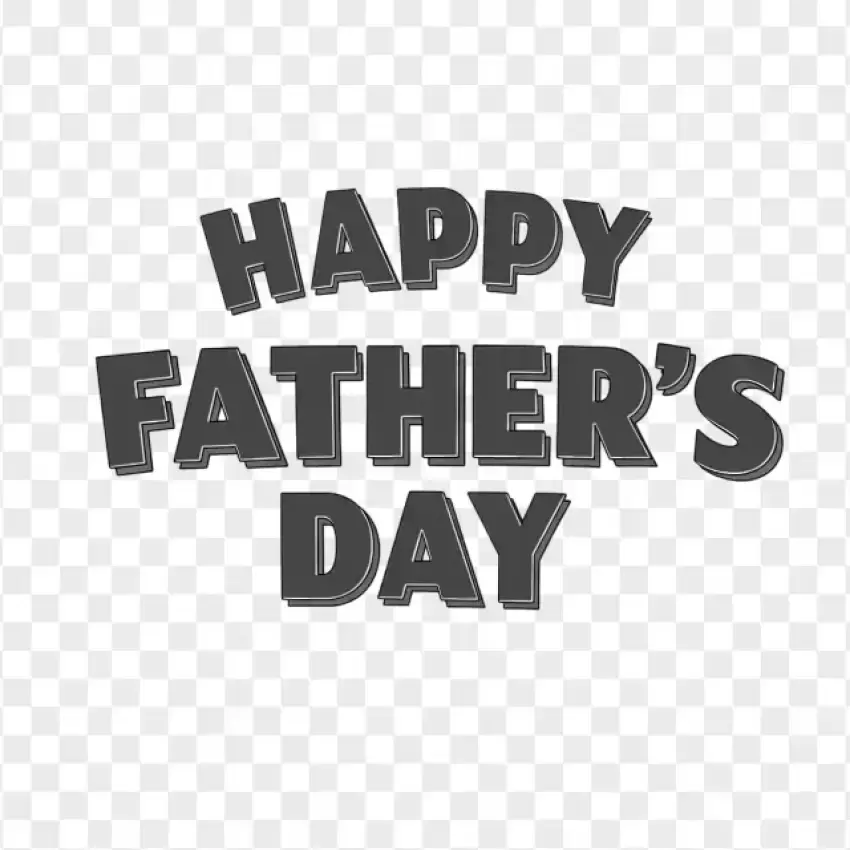 Bold Happy Father's Day Typography PNG