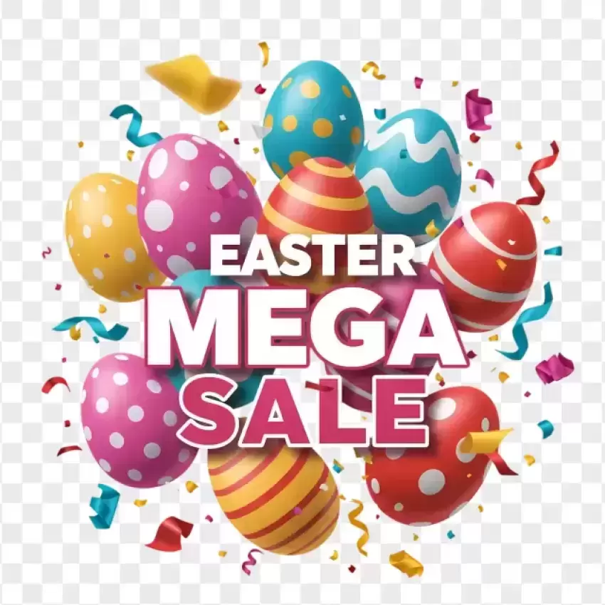 Easter Mega Sale Colorful Festive Design