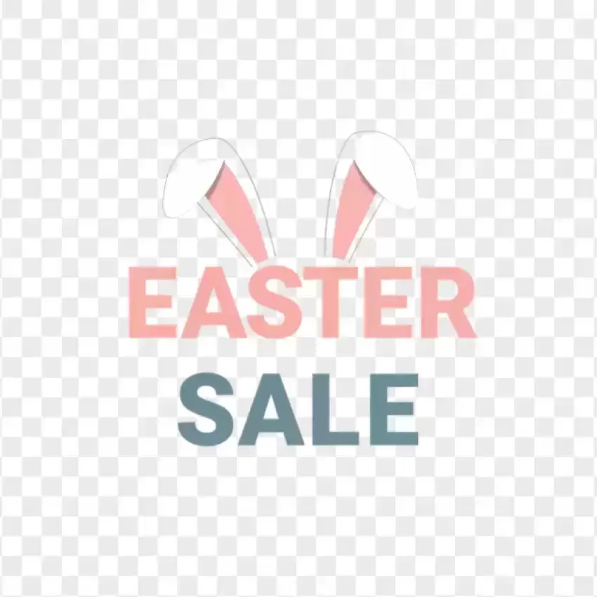 Easter Sale Elegant Typography Design PNG