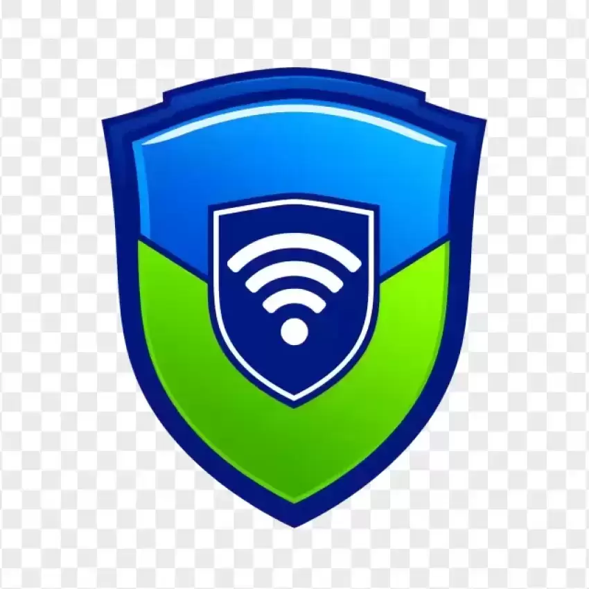 HD WiFi Protection Shield Icon PNG