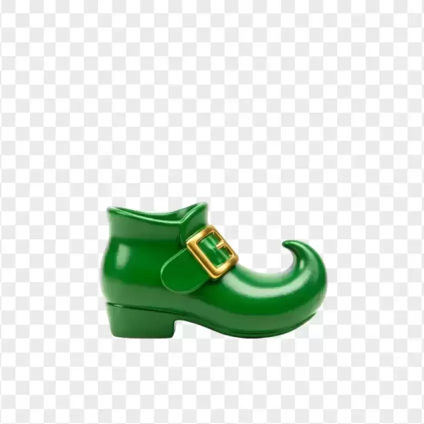 Classic Green Leprechaun Shoe PNG