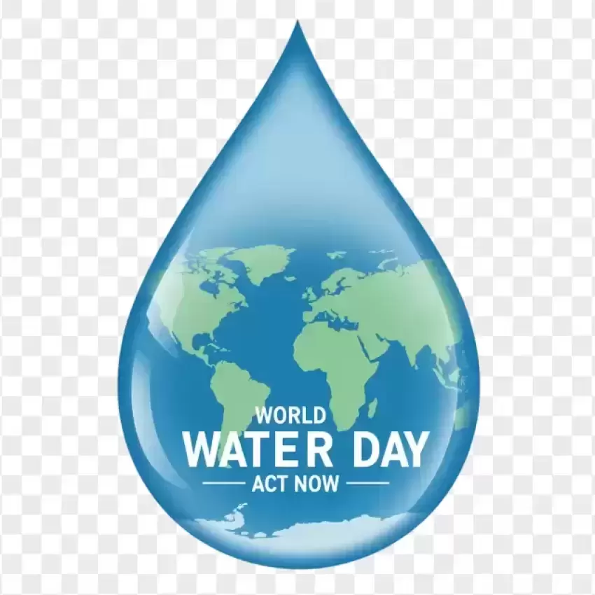 World Water Day Large Drop Transparent PNG