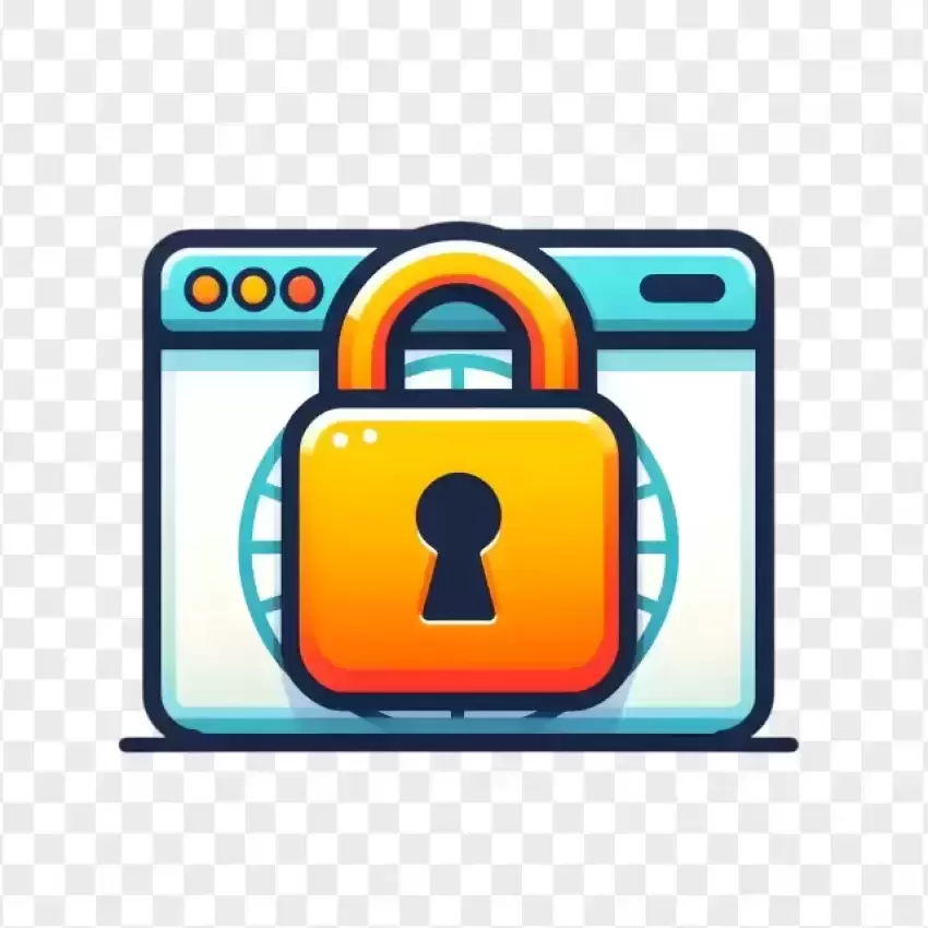 HD Secure Internet Browser Lock Icon PNG