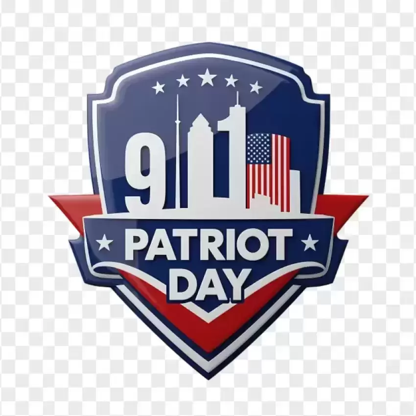 9/11 Patriot Day Shield Badge PNG