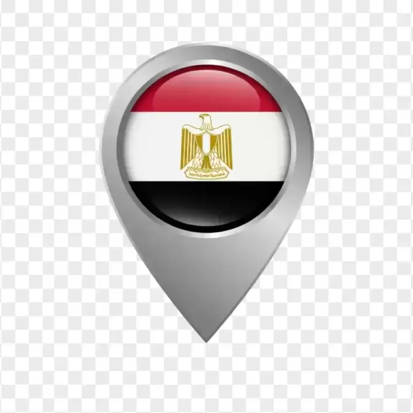 Egypt Flag Map Location Marker PNG