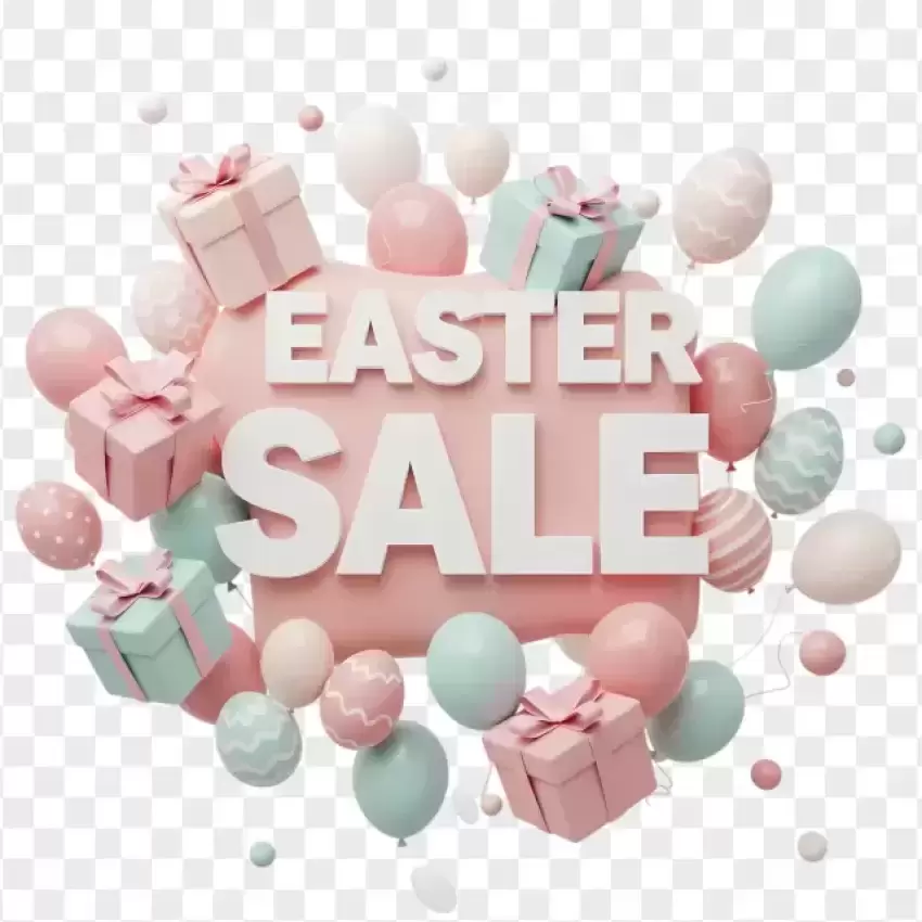 Easter Sale Pastel Theme Egg Design