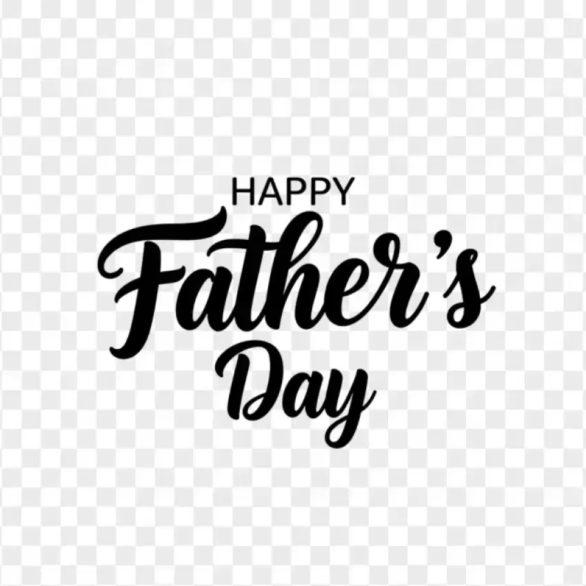 Elegant Happy Father's Day Calligraphy PNG