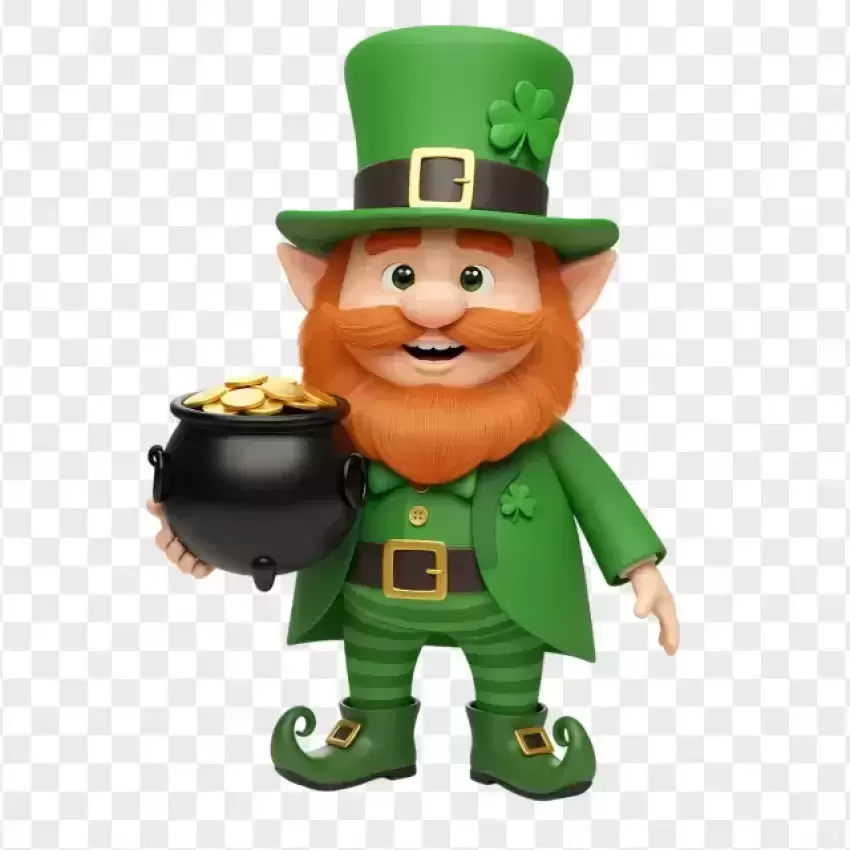 Lucky Leprechaun Cartoon PNG