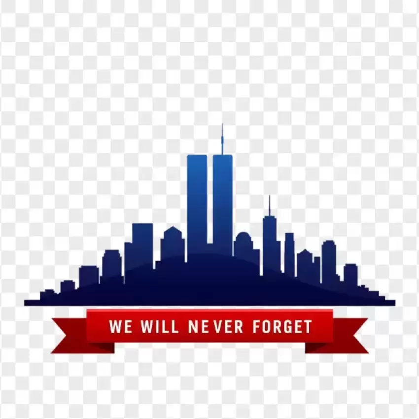 We Will Never Forget 11 September Illustration