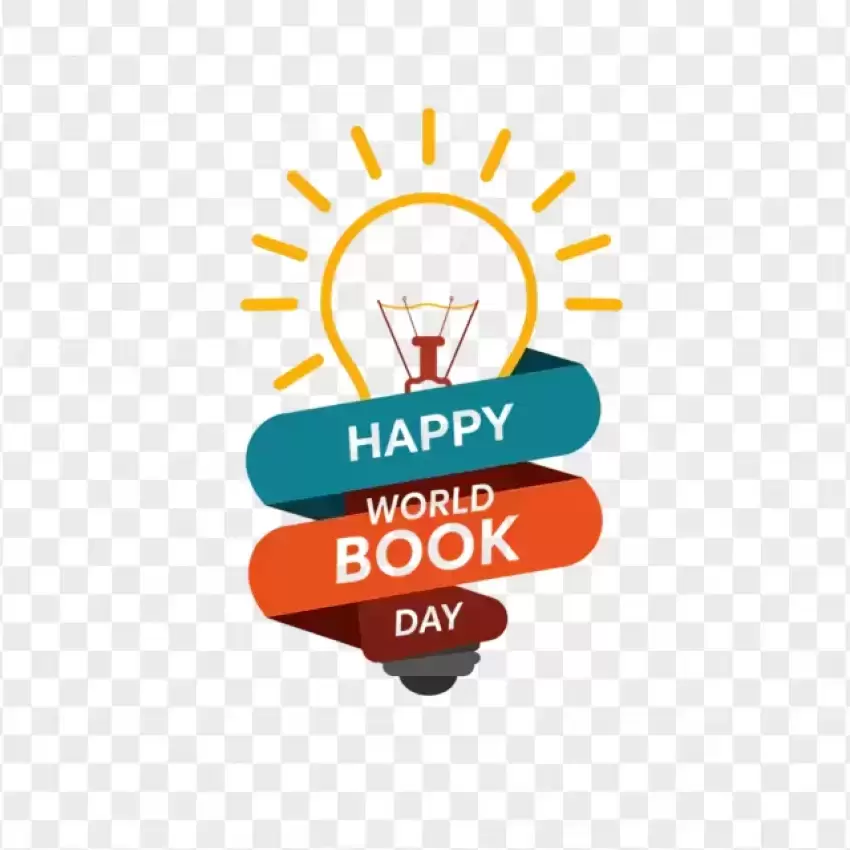 Happy World Book Day Light Bulb Idea PNG