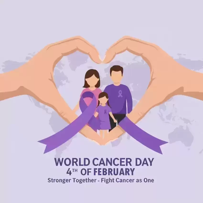 World Cancer Day February 4th Support Illustration