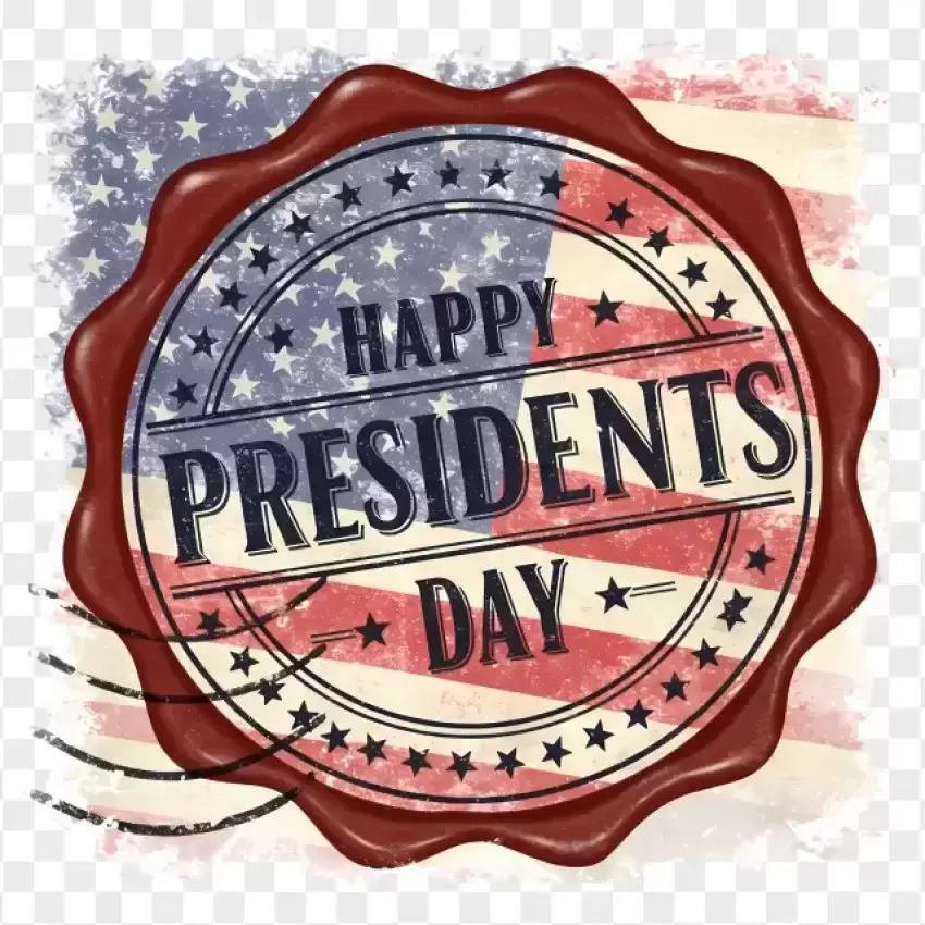 Vintage Badge Happy Presidents Day PNG