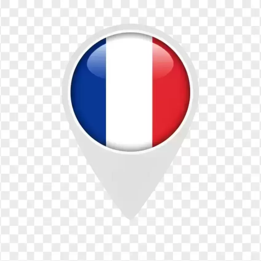 France Flag Map Location Icon PNG