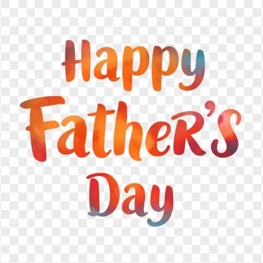 Happy Father's Day Simple Typography PNG