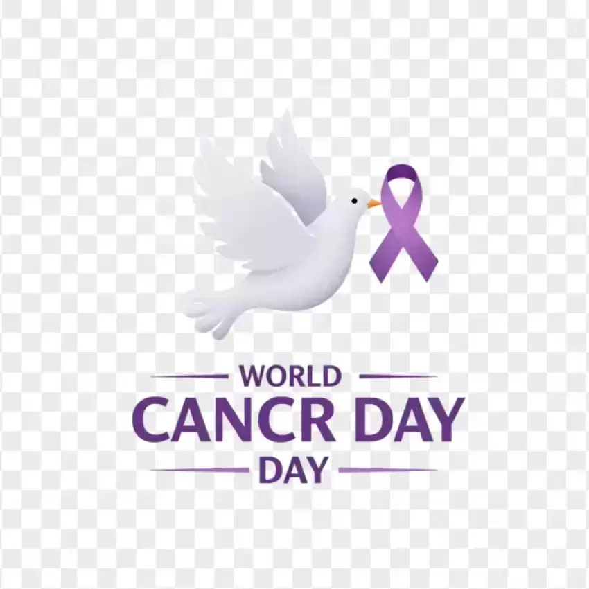 White Dove World Cancer Day PNG