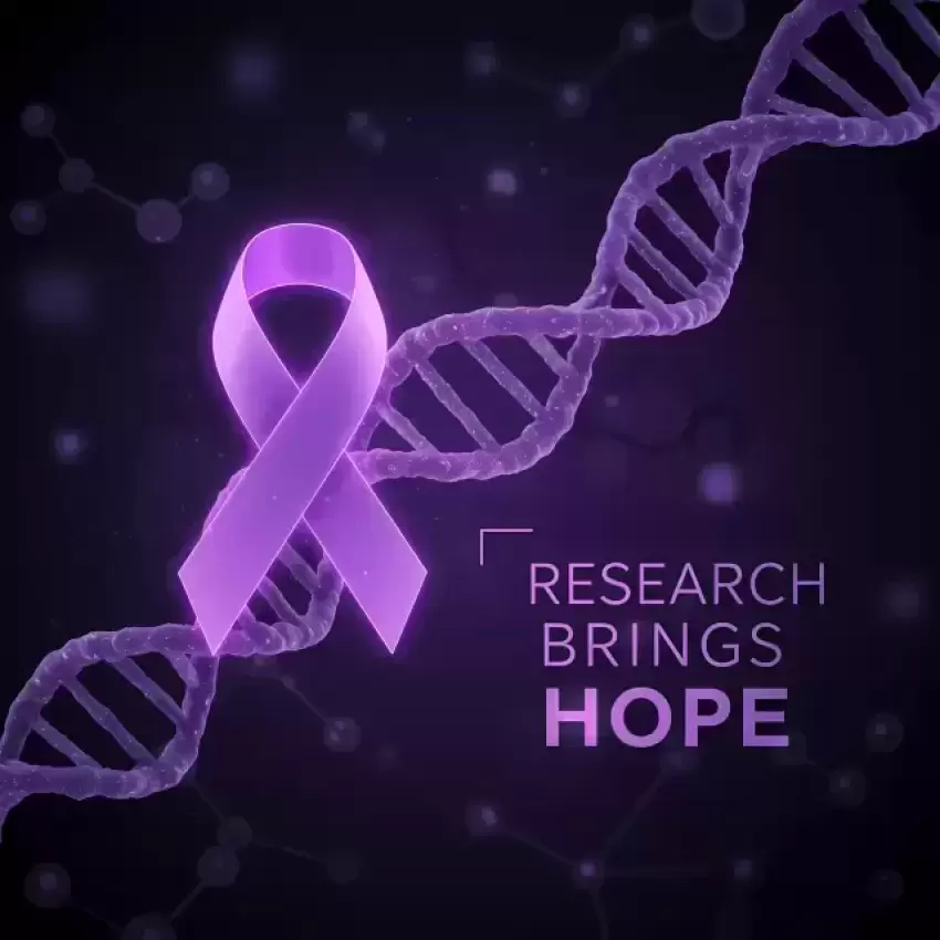 Research Brings Hope Cancer Awareness Illustration