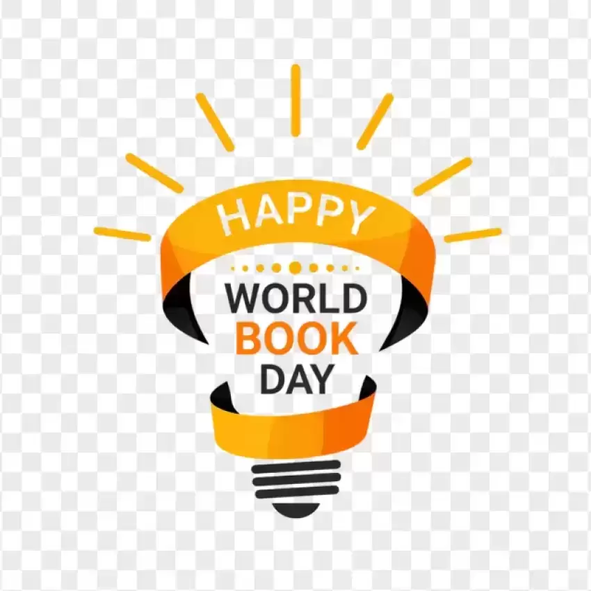 Happy World Book Day Light Bulb Concept PNG