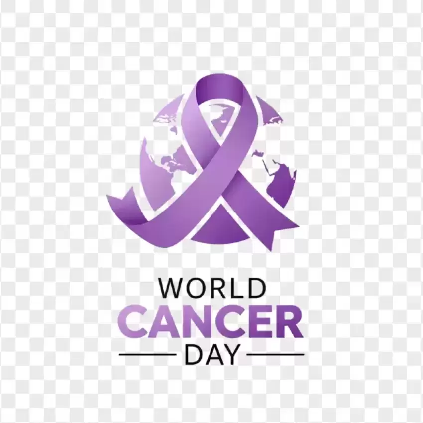 Purple Ribbon Symbol World Cancer Awareness PNG