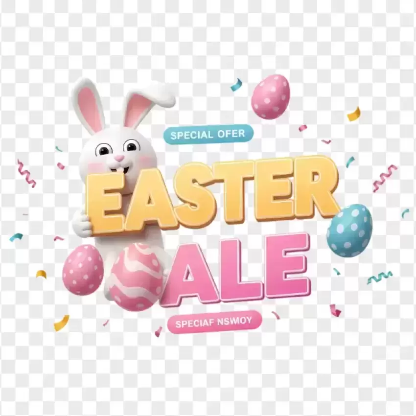 Easter Sale Pink Festive Egg Design