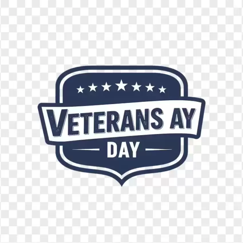 Simple Veterans Day Badge PNG