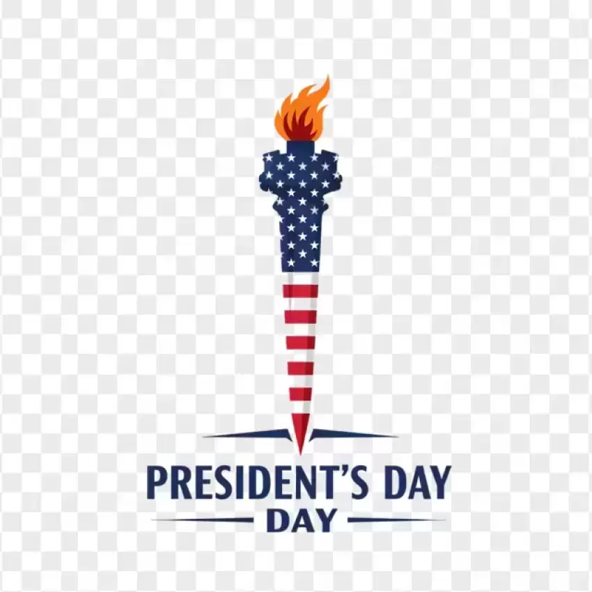 Flaming Torch Presidents Day PNG