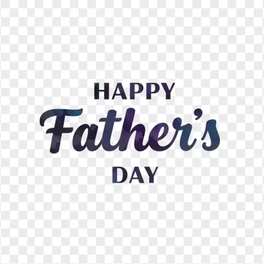 Simple Happy Father's Day Text PNG