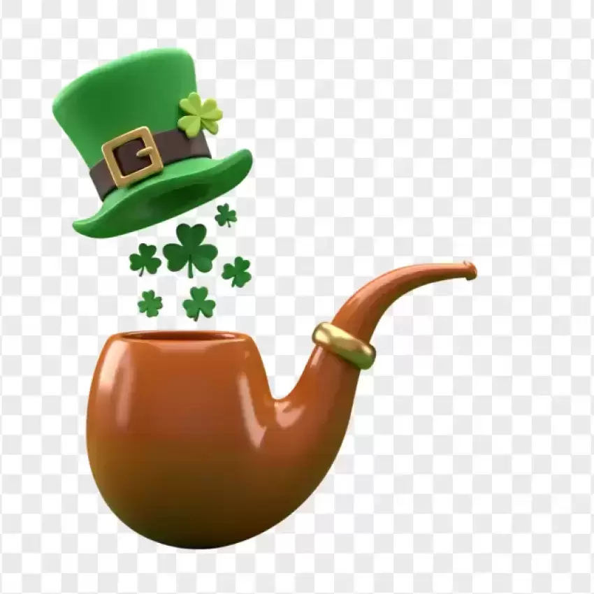 Leprechaun Pipe with Hat PNG