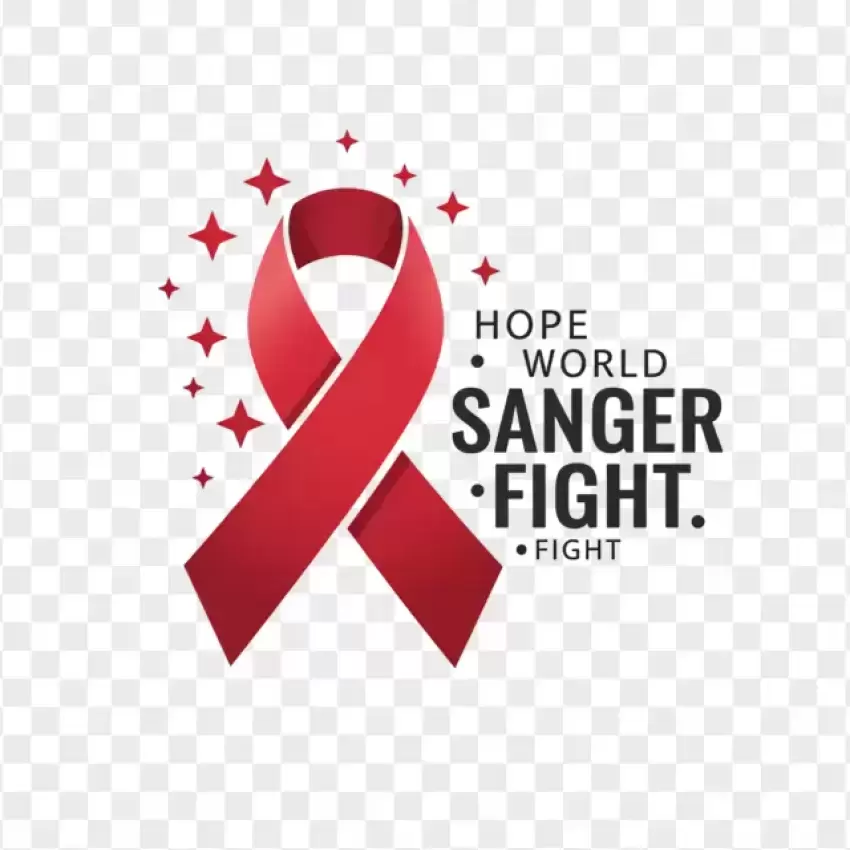 Hope and Strength Red Ribbon PNG