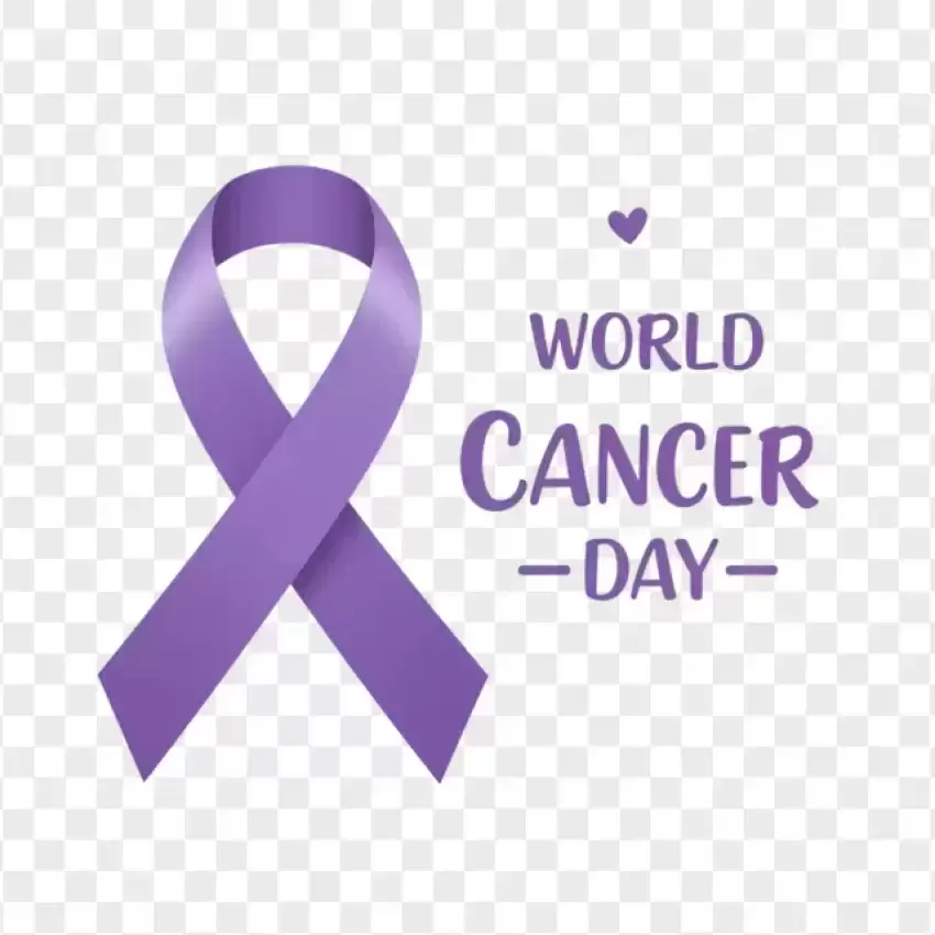 Purple Ribbon Cancer Awareness Symbol PNG