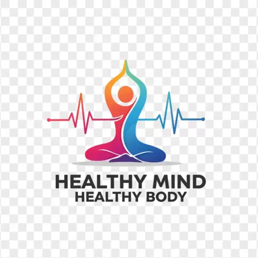 Healthy Mind Healthy Body Fitness Logo PNG