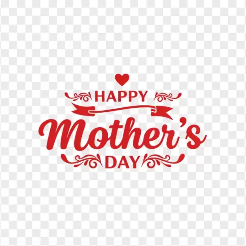 Classic Happy Mother's Day Script PNG