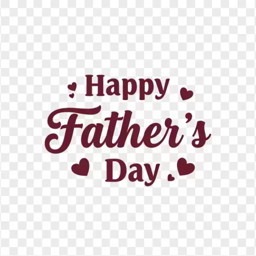 Happy Father's Day Decorative Text PNG