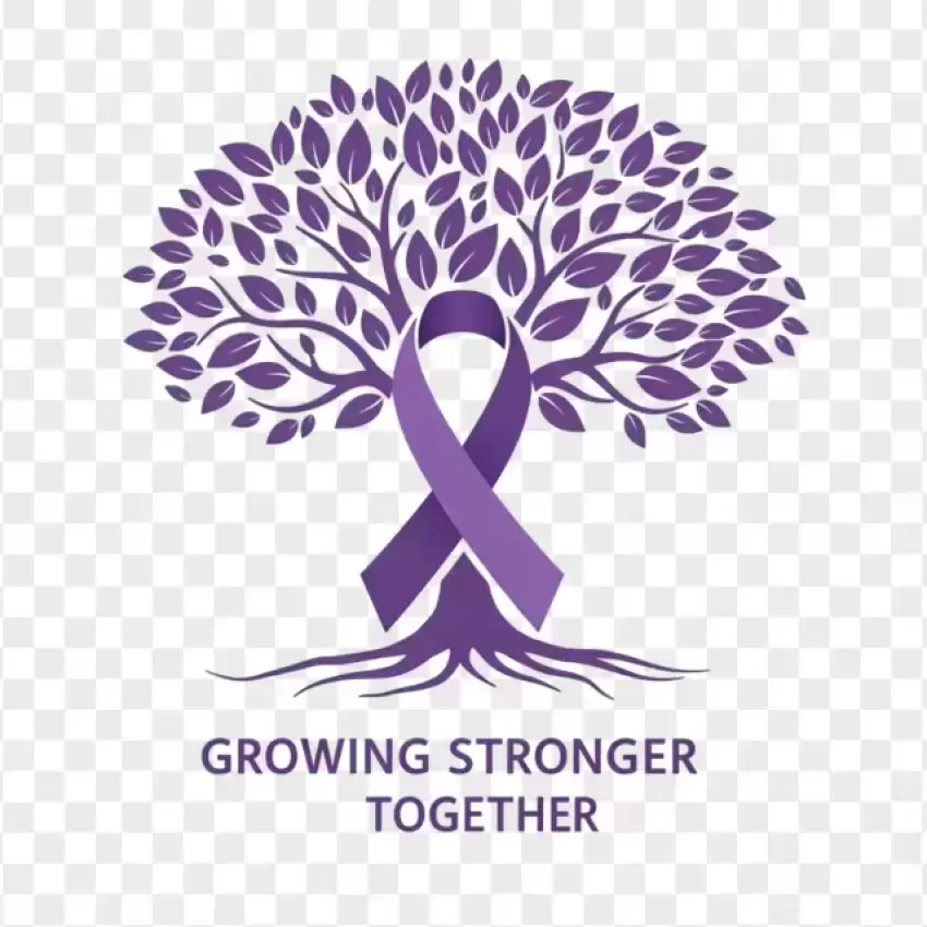 Growing Stronger Together Cancer Awareness PNG