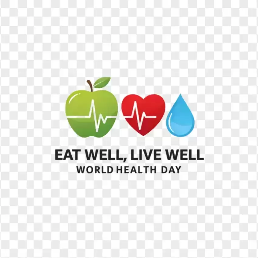 Eat Well Live Well Health Awareness Poster PNG