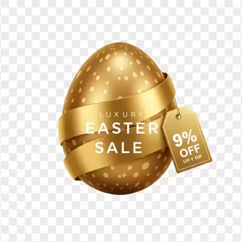 Golden Egg Easter Sale 9% Off Tag