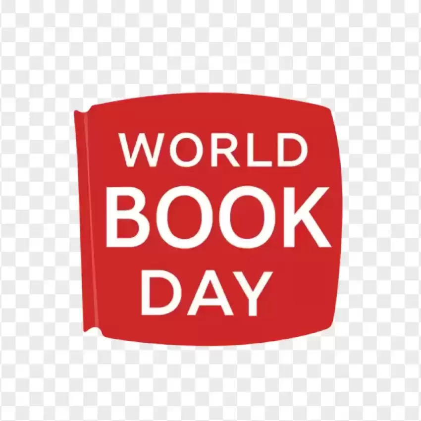 World Book Day Red Badge Logo PNG