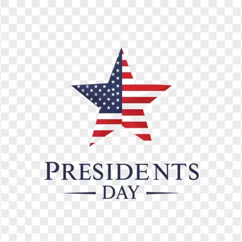 Patriotic Star Presidents Day Symbol PNG