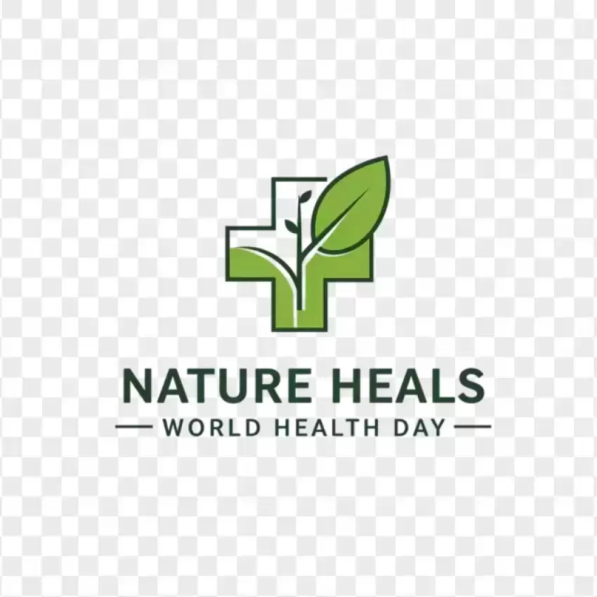 Nature Heals World Health Day Logo PNG