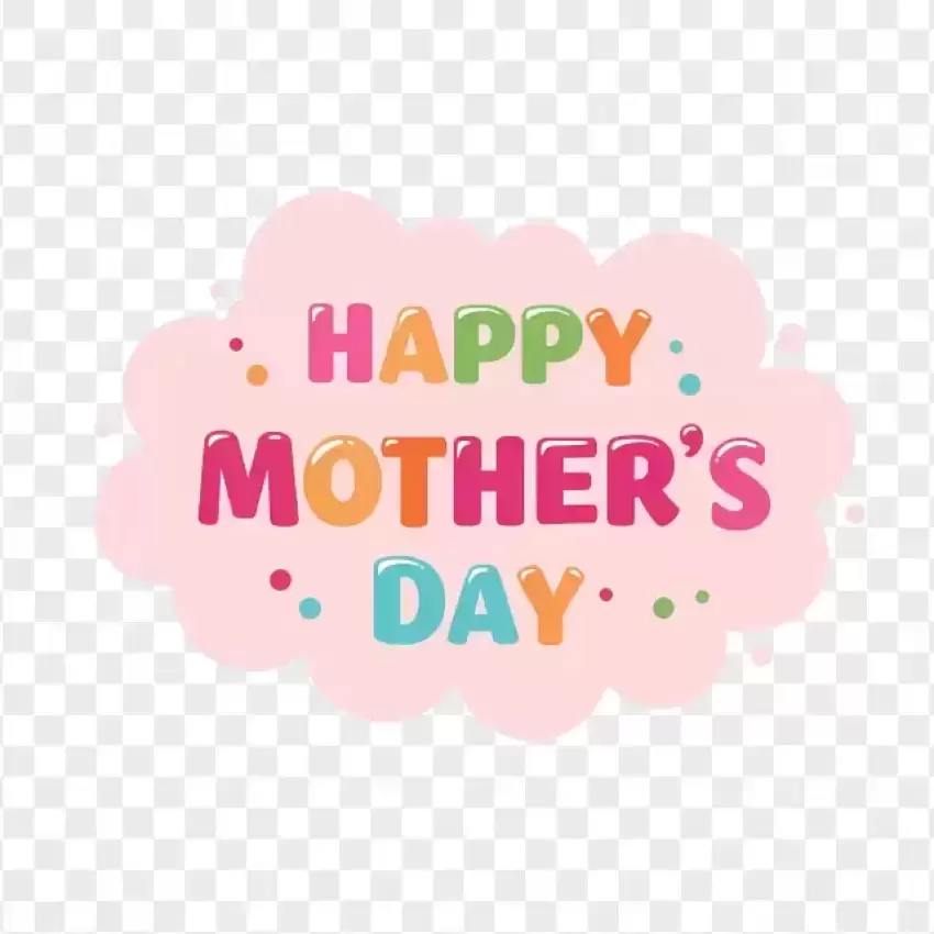 Soft Color Happy Mother's Day PNG