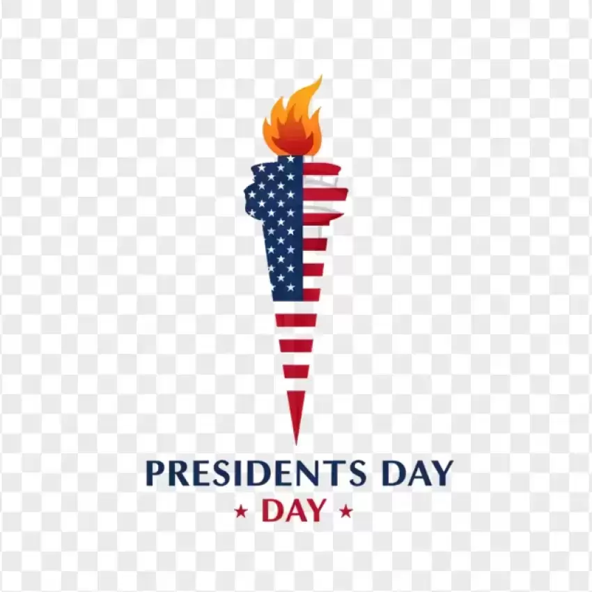 Liberty Torch Stripes Presidents Day PNG