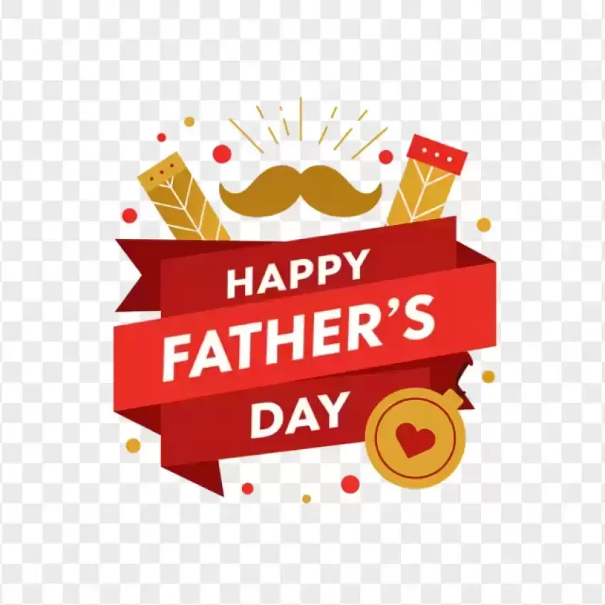 Classic Happy Father's Day Calligraphy PNG