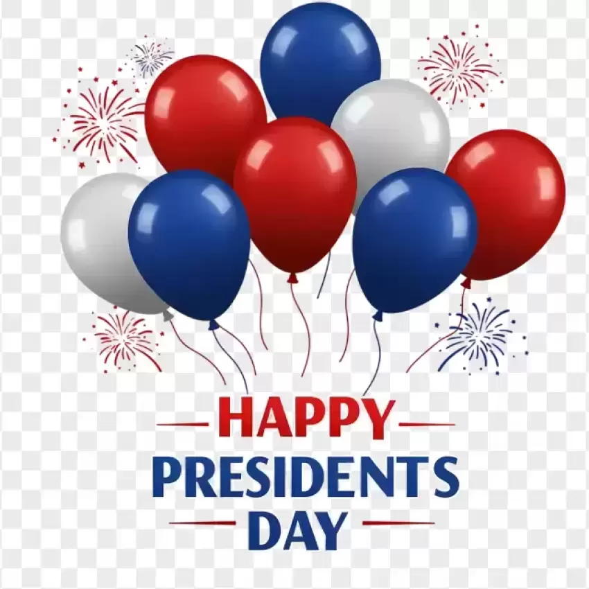 Happy Presidents Day Balloons PNG