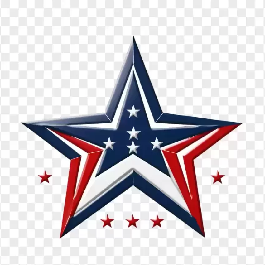 American Star Design with Patriot Day Tribute PNG